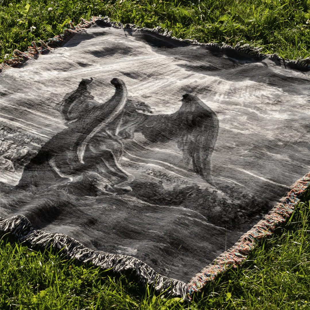Angel Woven Blanket Tapestry - Image 2