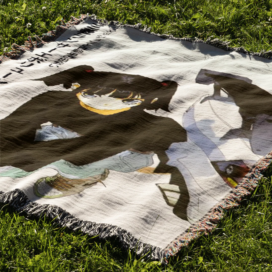 Anime Girl Evo Woven Blanket Tapestry - Image 2