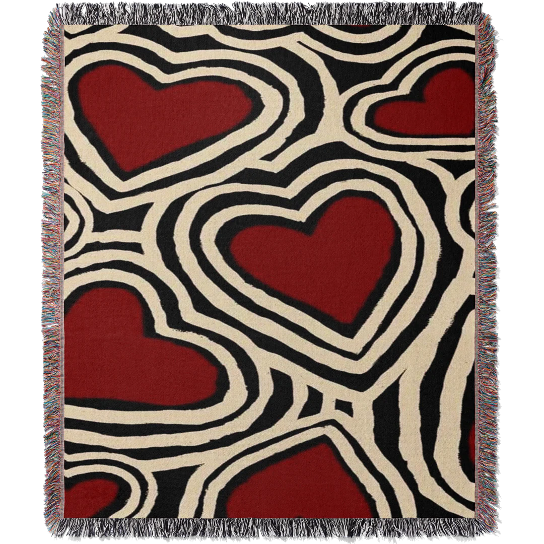 Artsy Heartsy Woven Blanket Tapestry