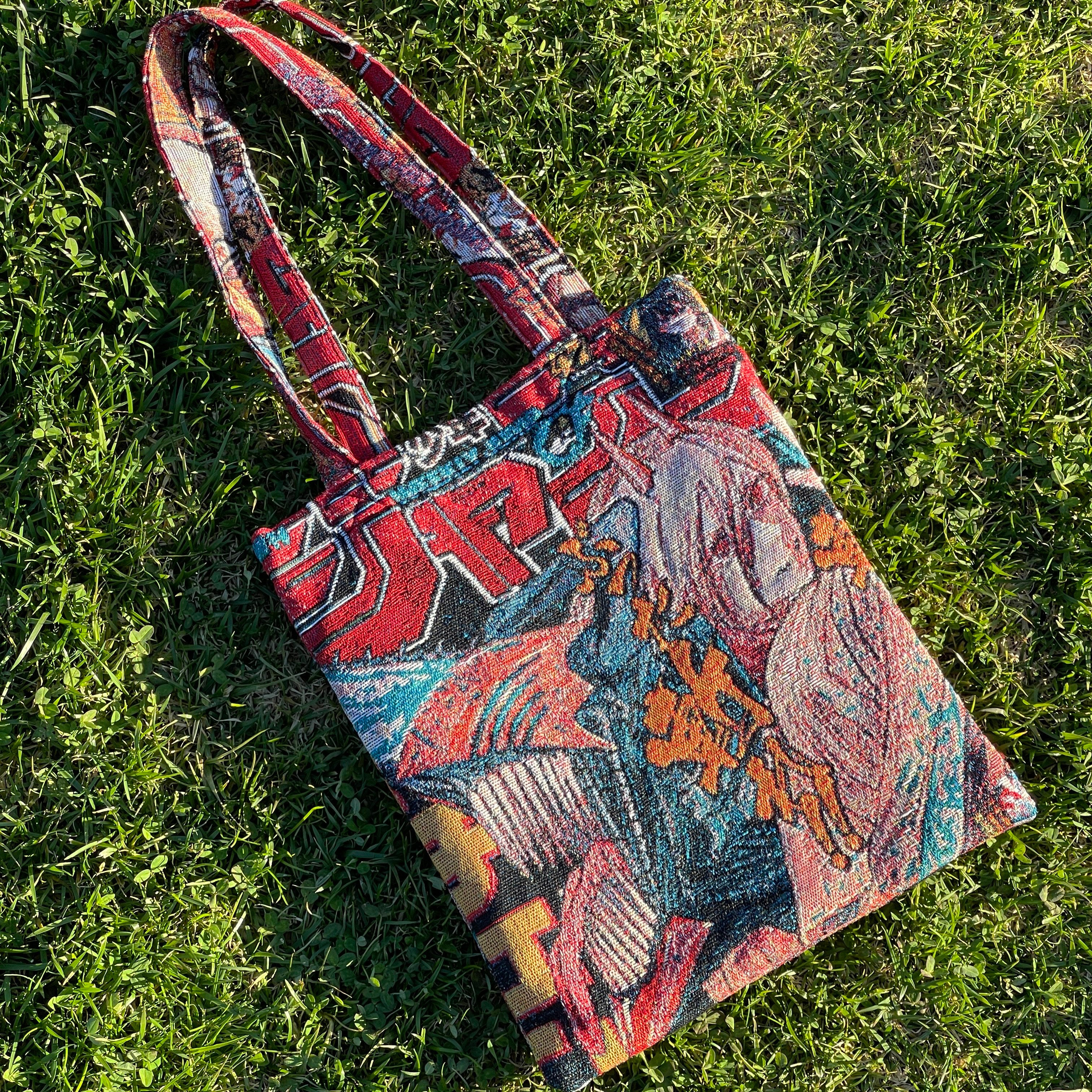Chainsaw Woven Tapestry Tote Bag