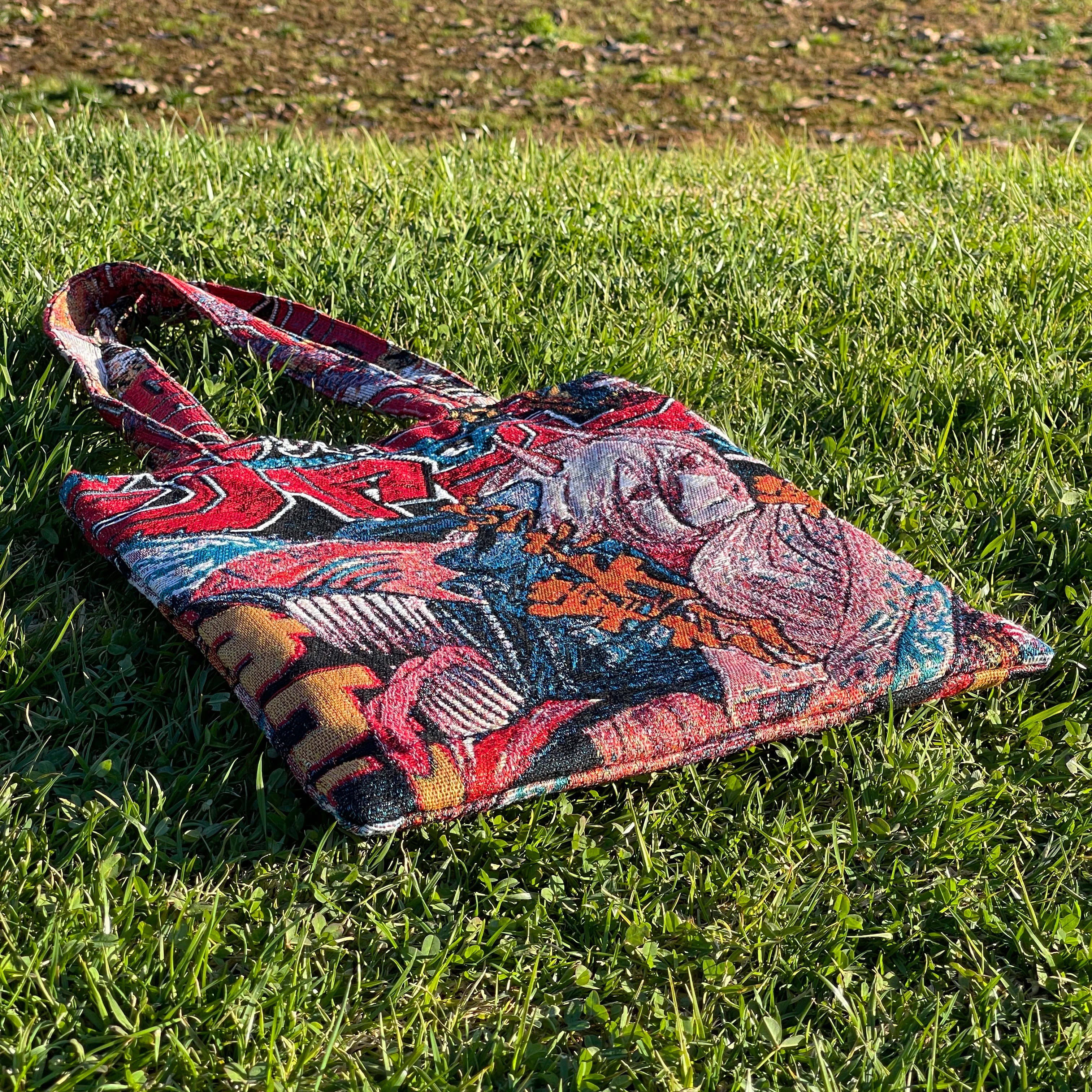 Chainsaw Woven Tapestry Tote Bag - Image 2