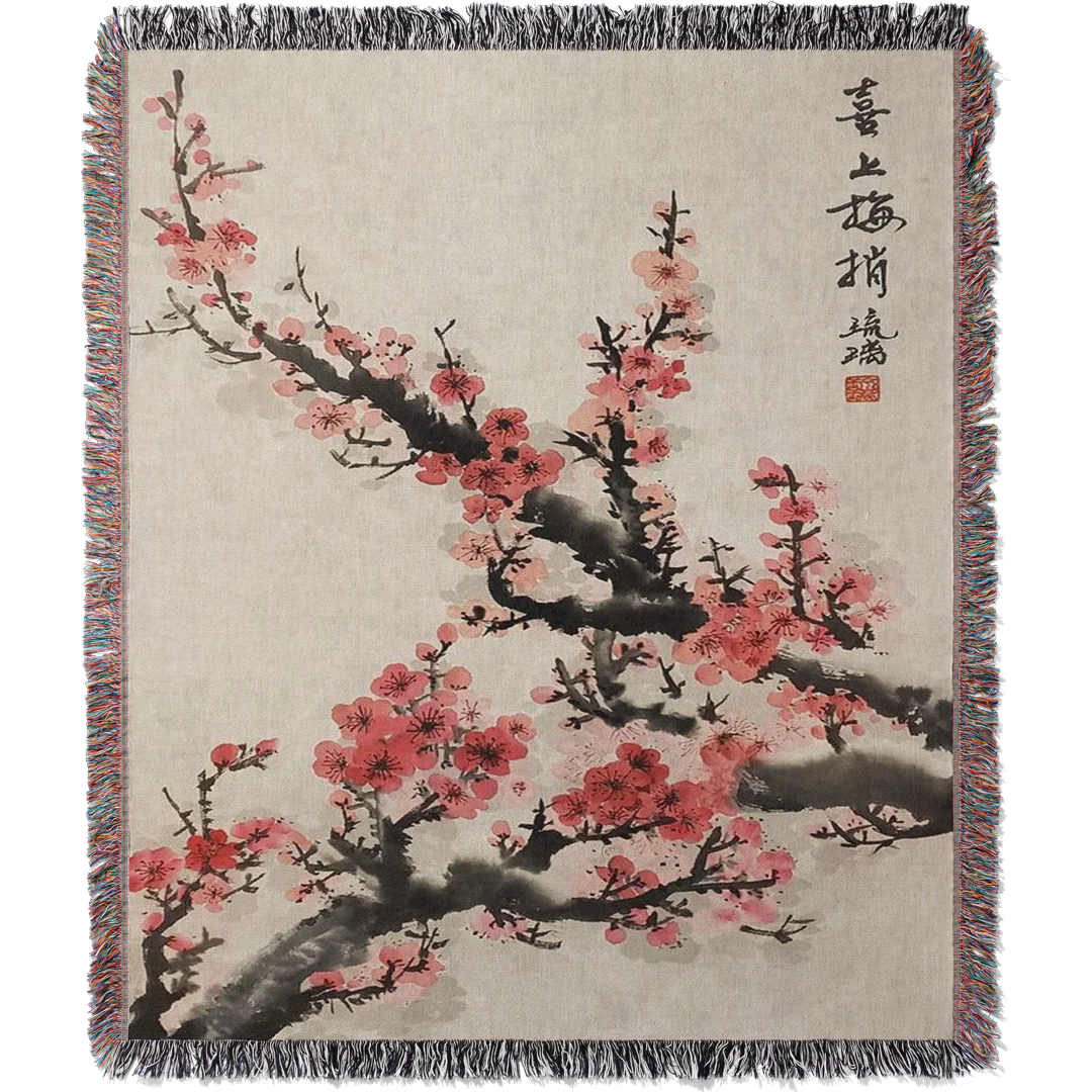 Sakura Woven Blanket Tapestry
